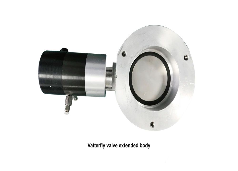 Vatterfly valve extended body